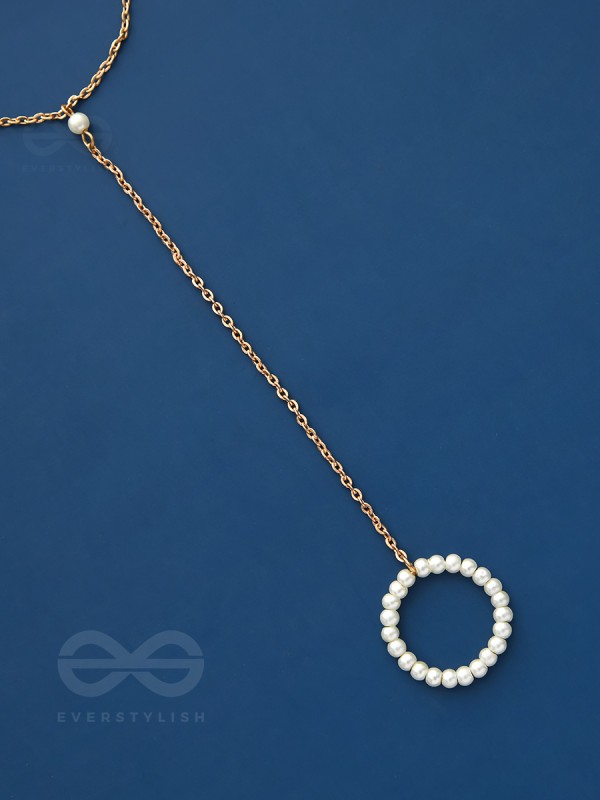 Pearl Around- Hand Harness Golden Pearl Bracelet