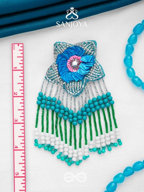 Tarankit- The Star- Beads, Sequins and Cutdana Embroidered Earrings 