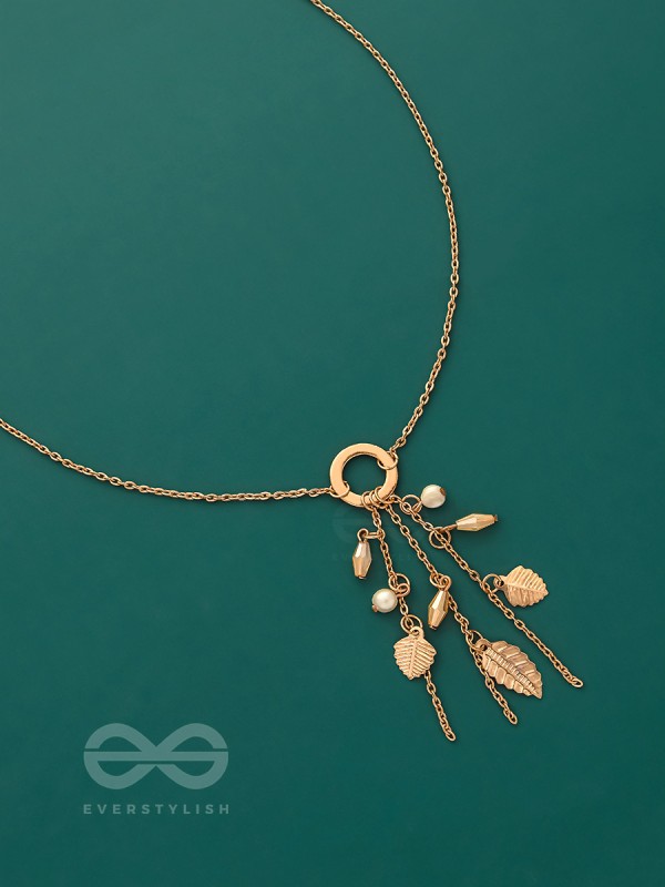 Joys Of Spring- Elegant Golden Necklace With Anti-Tarnish Coating 