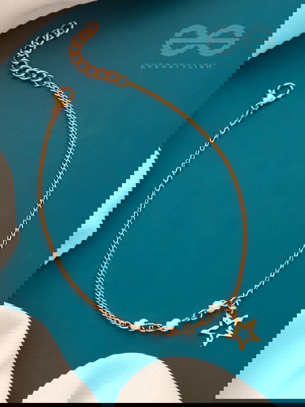 Star-Struck- Golden Beads Anklet