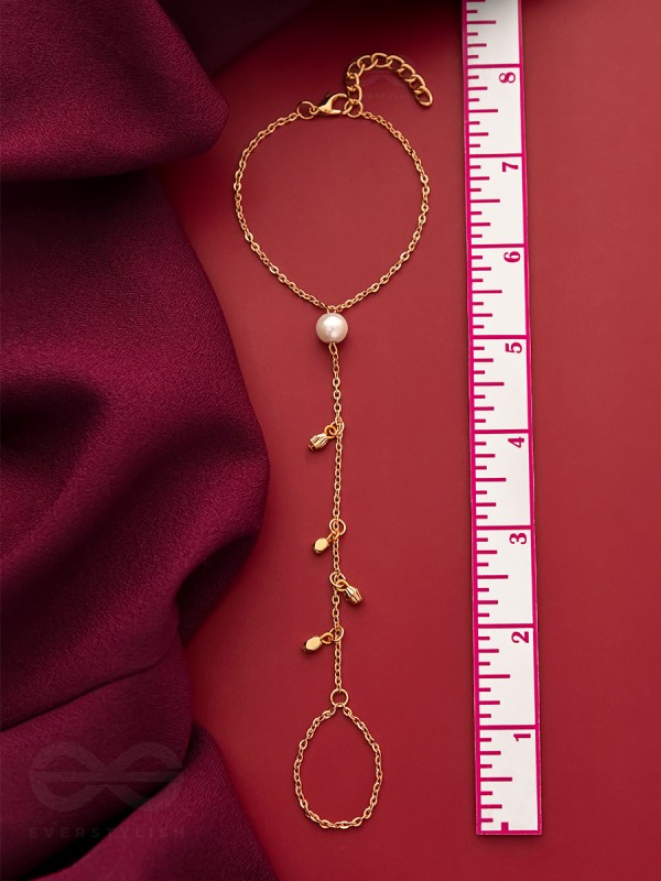 The String of Luck- Golden Pearl Hand Harness Bracelet