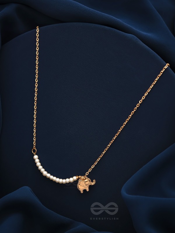 The Jungle Safari- Golden Beads Necklace With Anti-Tarnish Coating 