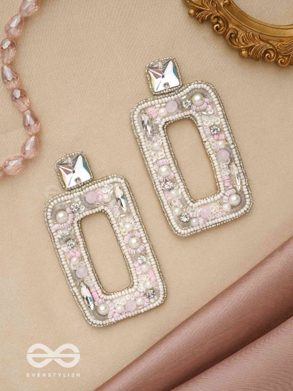 Avaroha- The Heavenly- Stones, Sequins and Pearls Embroidered Earrings