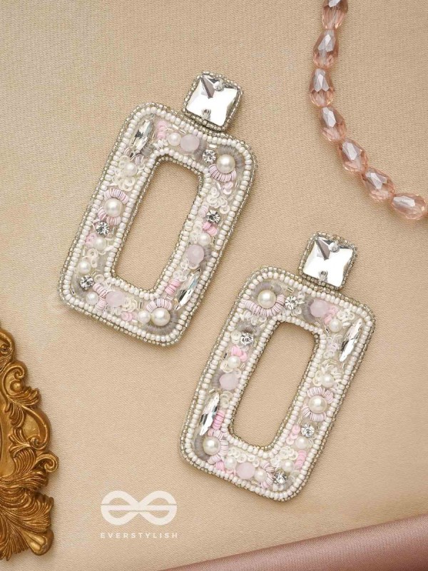 Avaroha- The Heavenly- Stones, Sequins and Pearls Embroidered Earrings