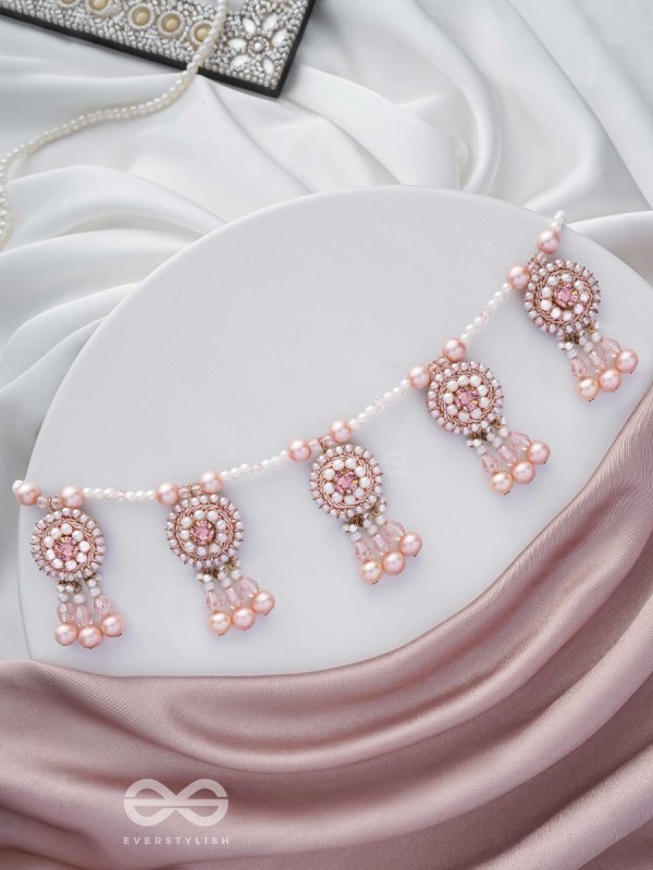 Shadwal- The Pretty Meadow- Pearls and Stones Embroidered Necklace 