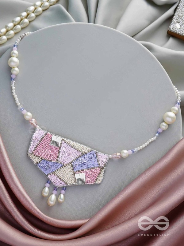 Niryatr- The Beautiful Meadow- Pearls, Sequins and Beads Embroidered Neckpiece