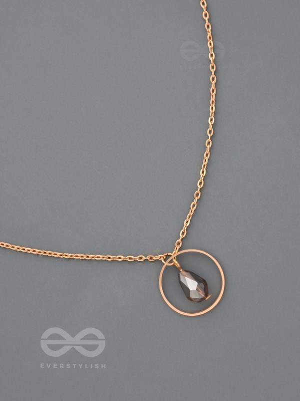 The Third Eye- Golden Bead Necklace With Anti-Tarnish Coating