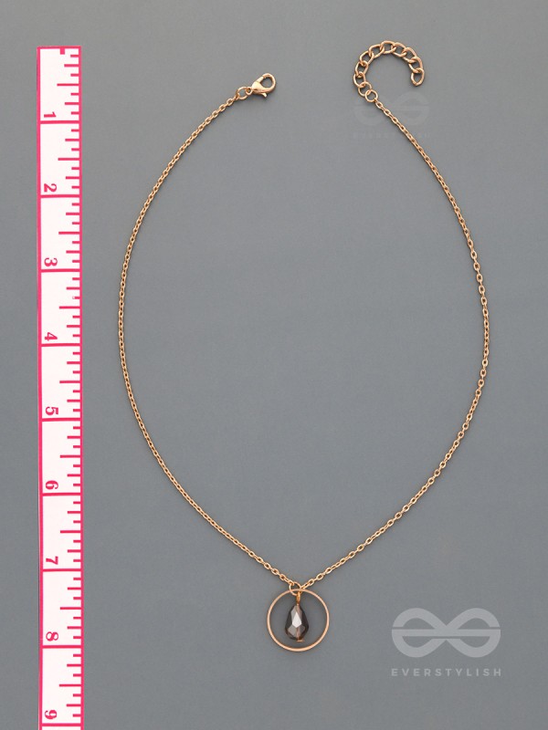 The Third Eye- Golden Bead Necklace With Anti-Tarnish Coating