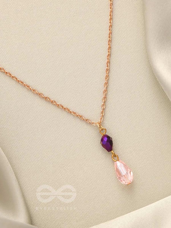 A Study In Scarlet- Golden Glass Bead Necklace With Anti-Tarnish Coating 