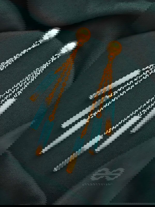 The Golden Dusk- Golden Resin Earrings