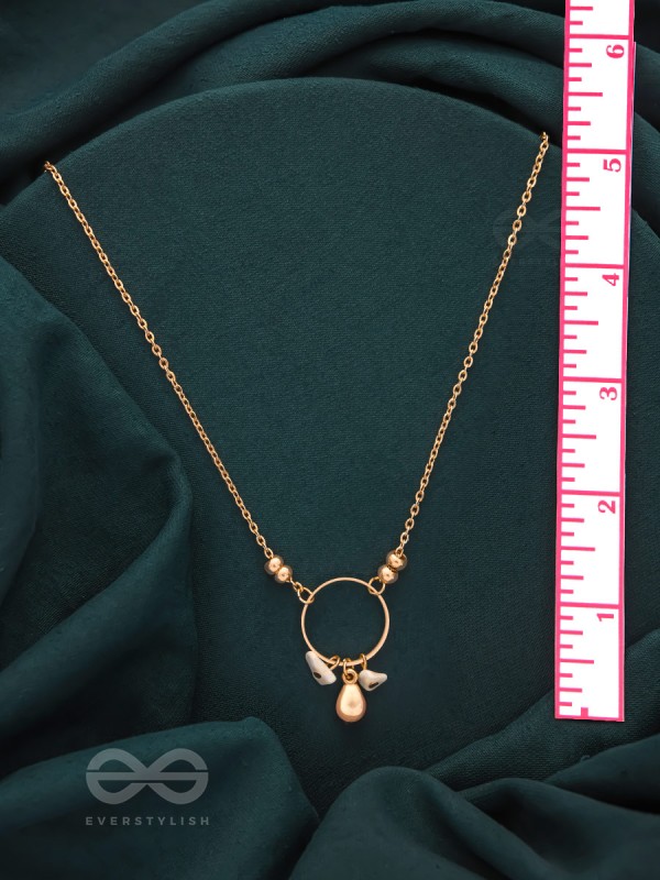 The Sphere Of Heaven- Golden Glass Beads Necklace With Anti-Tarnish Coating 