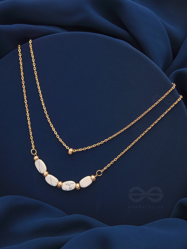 The Stepping Stones- Golden Layered Necklace With Anti-Tarnish Coating 