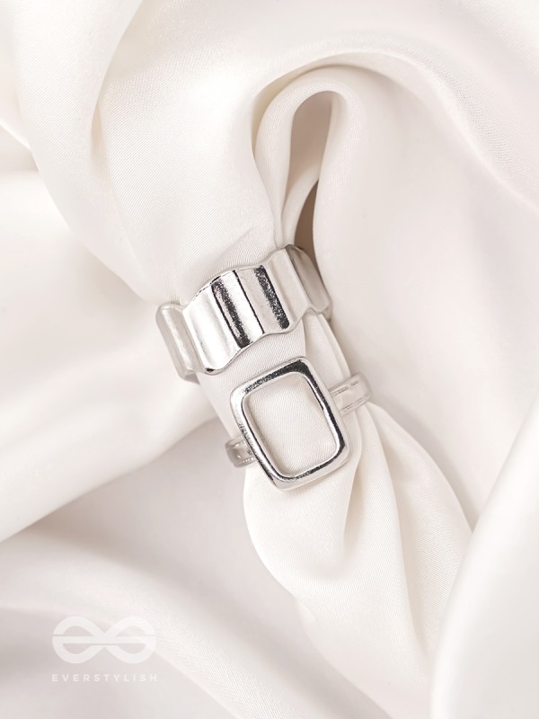 The Shimmering Quicksilver- Set of 2 Silver Rings