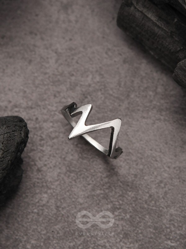 The Crooked Crown- Adjustable Silver Ring