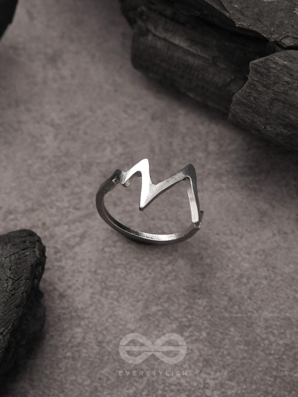 The Crooked Crown- Adjustable Silver Ring