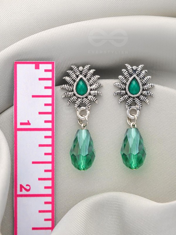 Drops of Light- Tiny Trinket Earrings (Emerald Green)