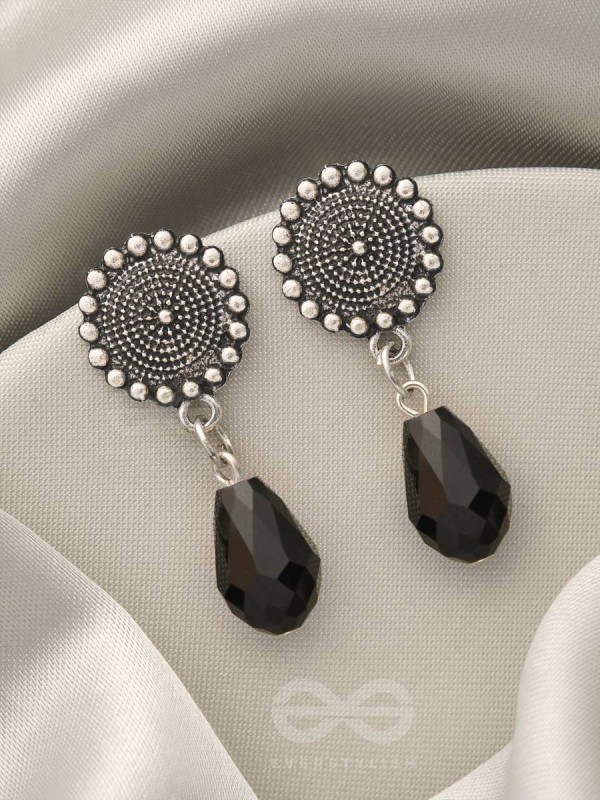 The Moonlit Rain- Tiny Trinket Earrings (Raven Black)