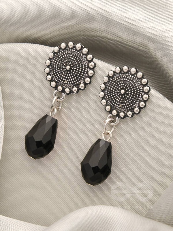 The Moonlit Rain- Tiny Trinket Earrings (Raven Black)