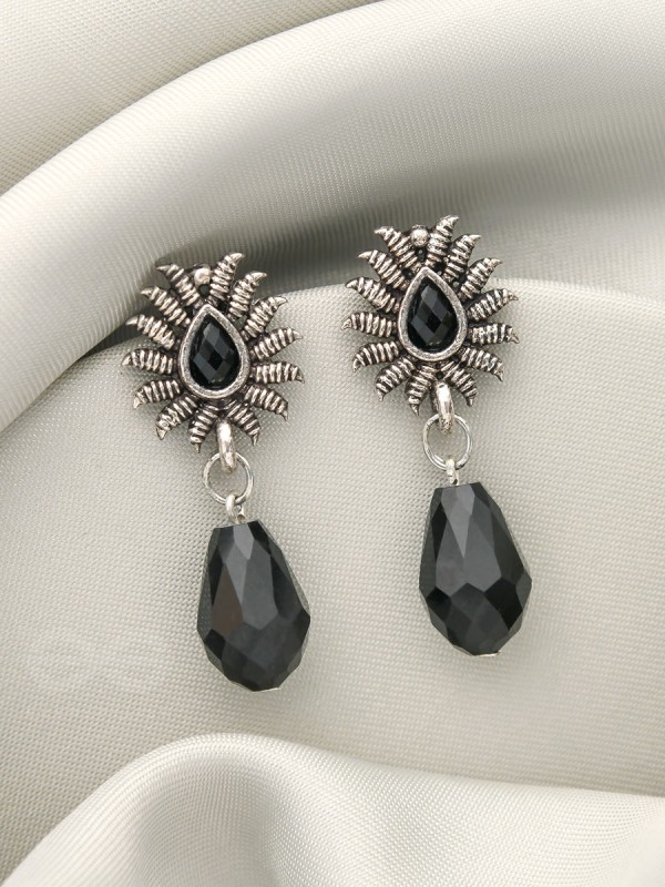 Drops of Light- Tiny Trinket Earrings (Midnight Black)