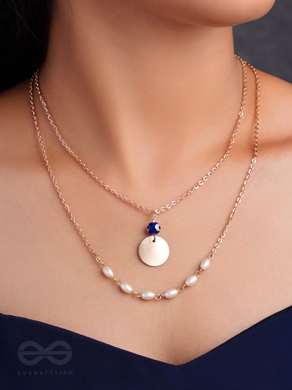 Sun N Sea- Golden Layered Necklace With Anti-Tarnish Coating 