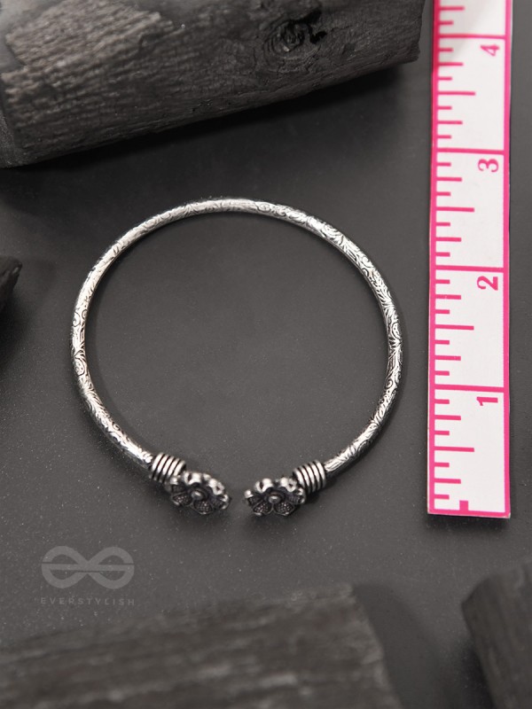 Shrinking Violets- Oxidised Bangle Bracelet