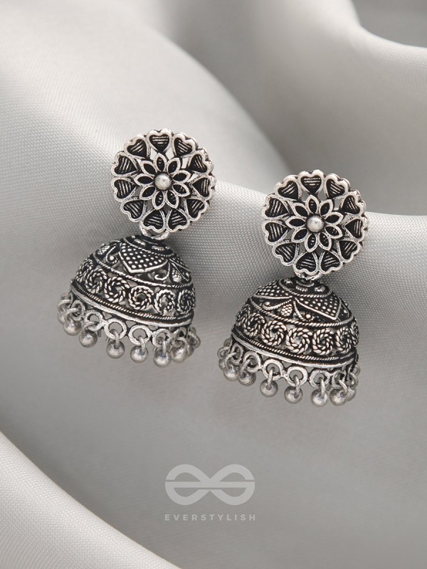 The Blooming Bud- Brass Jhumka Earrings