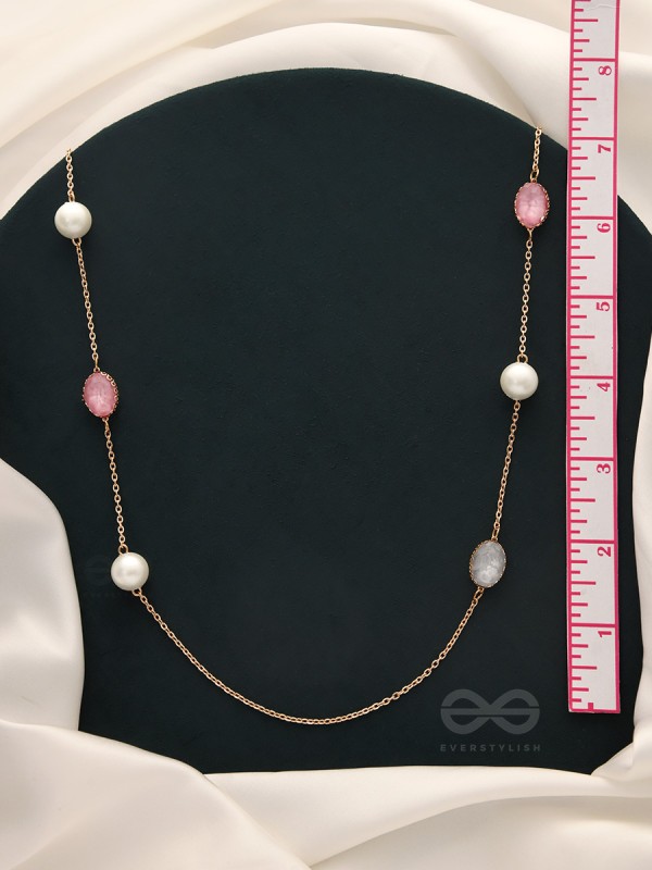The Cosmic Attraction- Golden Bead Necklace With Anti-Tarnish Coating 