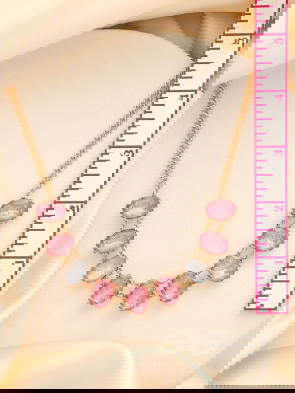 Garland Of Wild Roses- Golden Embellished Necklace With Anti-Tarnish Coating 