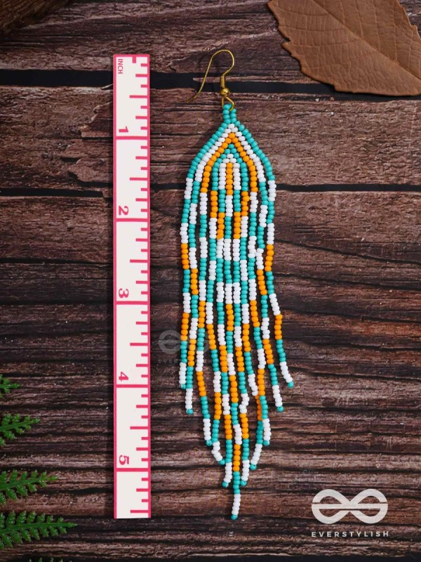 The Magma Ocean- Golden Embellished Earrings