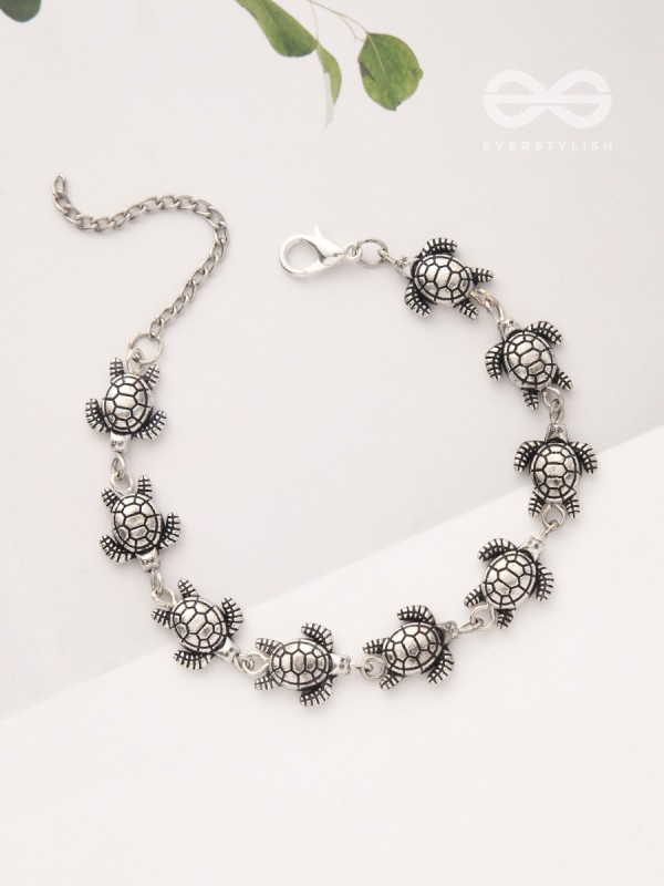 The Turtle Tale- Oxidised Turtle Bracelet