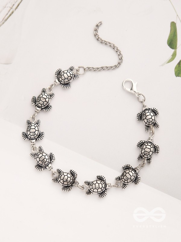 The Turtle Tale- Oxidised Turtle Bracelet
