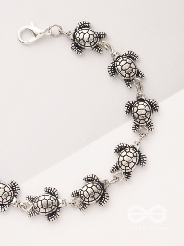 The Turtle Tale- Oxidised Turtle Bracelet