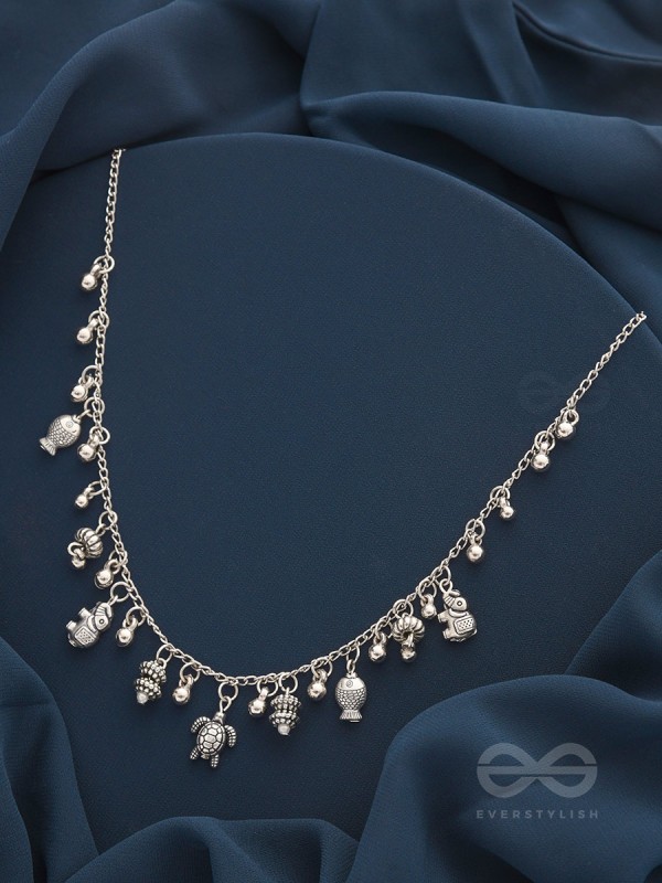 The Bell Spring- Classic  Oxidised Necklace