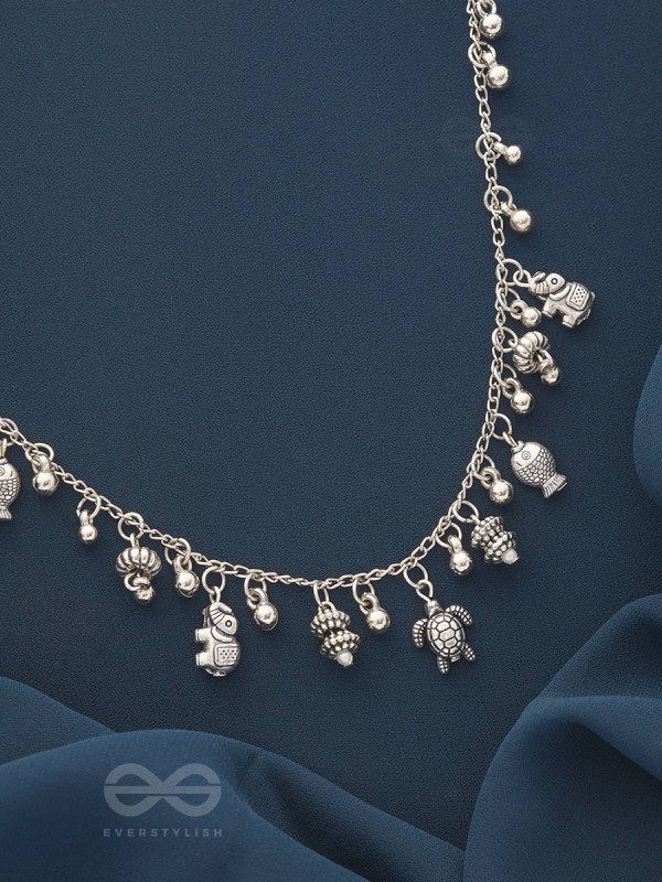 The Bell Spring- Classic  Oxidised Necklace