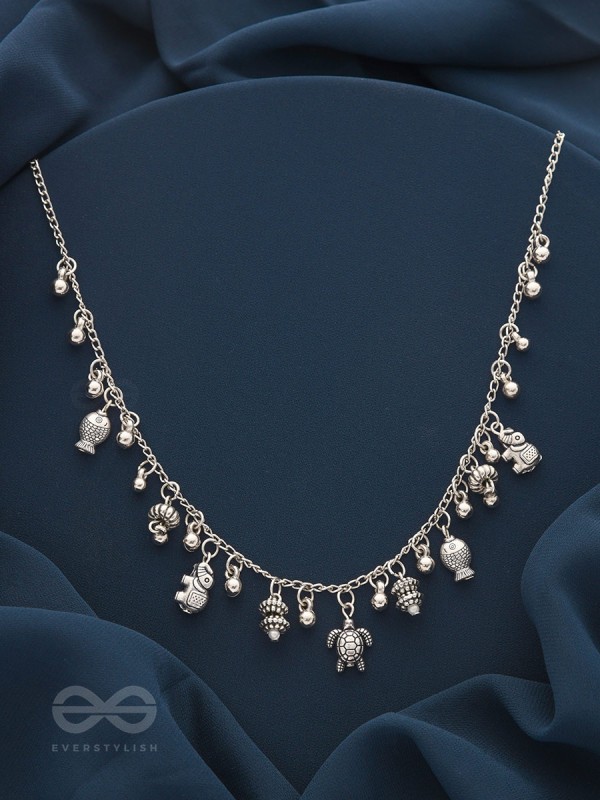 The Bell Spring- Classic  Oxidised Necklace