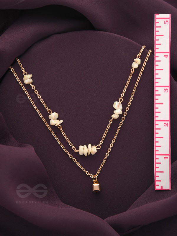 The Moon Fragments- Golden Layered Necklace With Anti-Tarnish Coating 