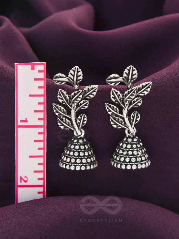 Branch Out- Oxidised Jhumka Earrings
