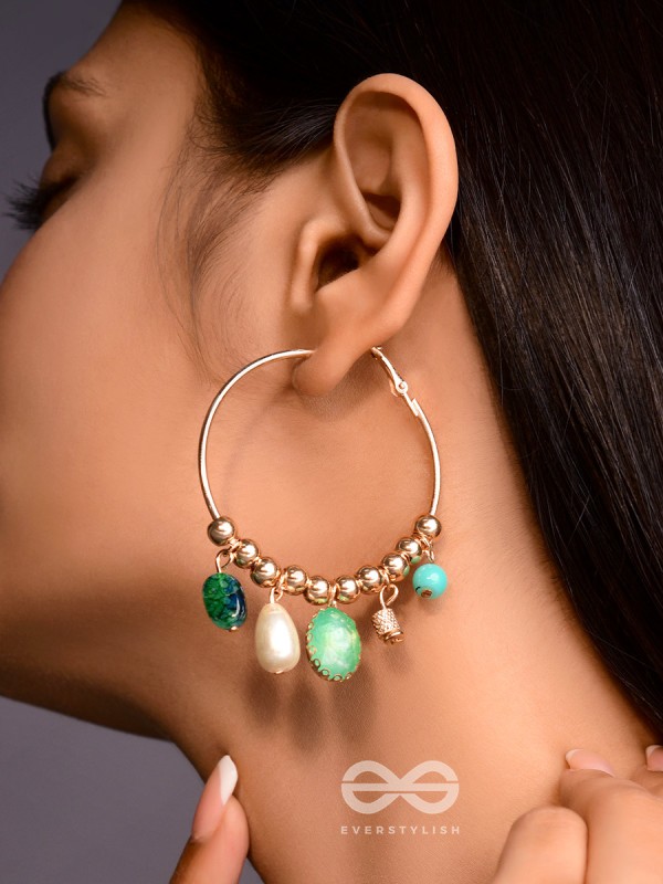 The Jazzy Cosmos- Golden Embellished  Earrings