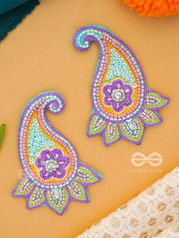 Vihaarin- The Charming- Resham and Sequins Embroidered Earrings