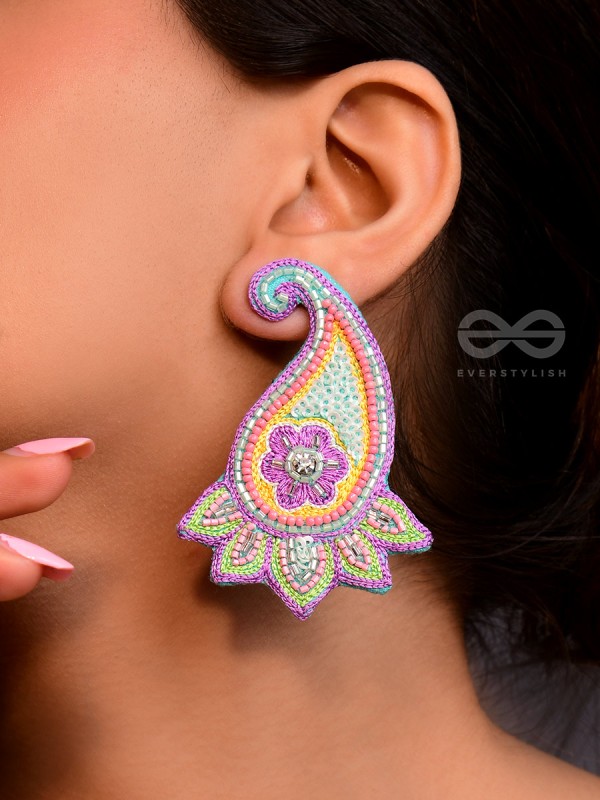 Vihaarin- The Charming- Resham and Sequins Embroidered Earrings