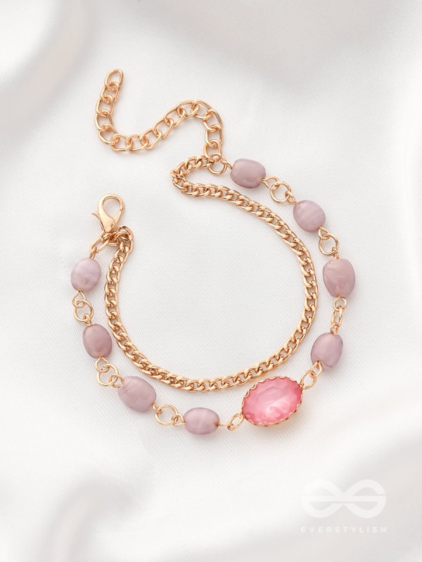 The Violet Sun- Golden Layered Bracelet