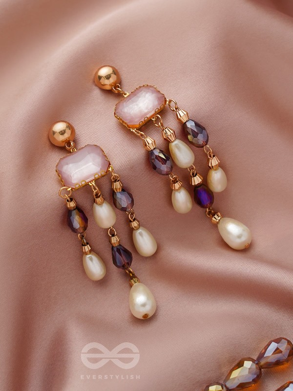 The Jazzy Chandelier- Golden Embellished Earrings