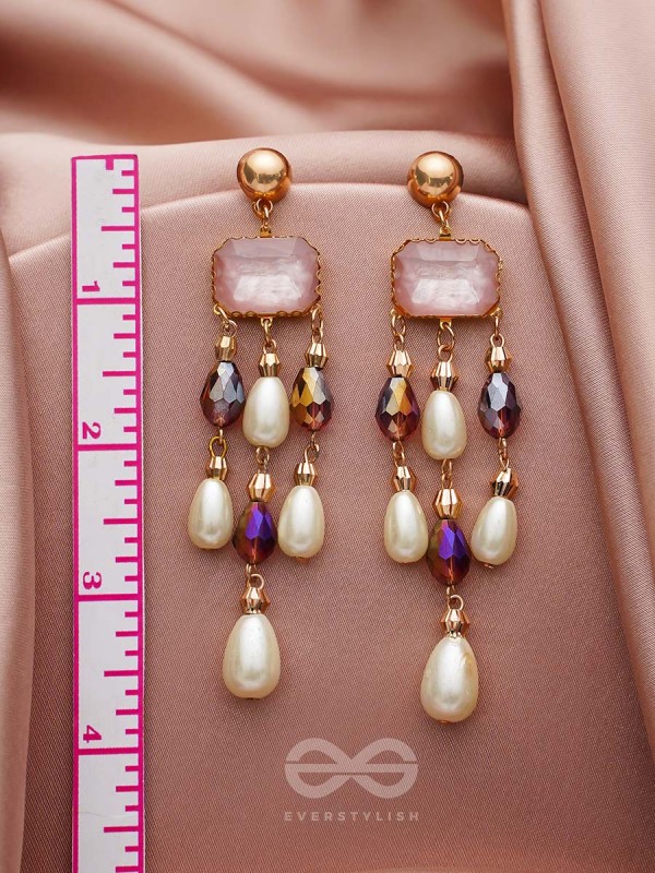 The Jazzy Chandelier- Golden Embellished Earrings