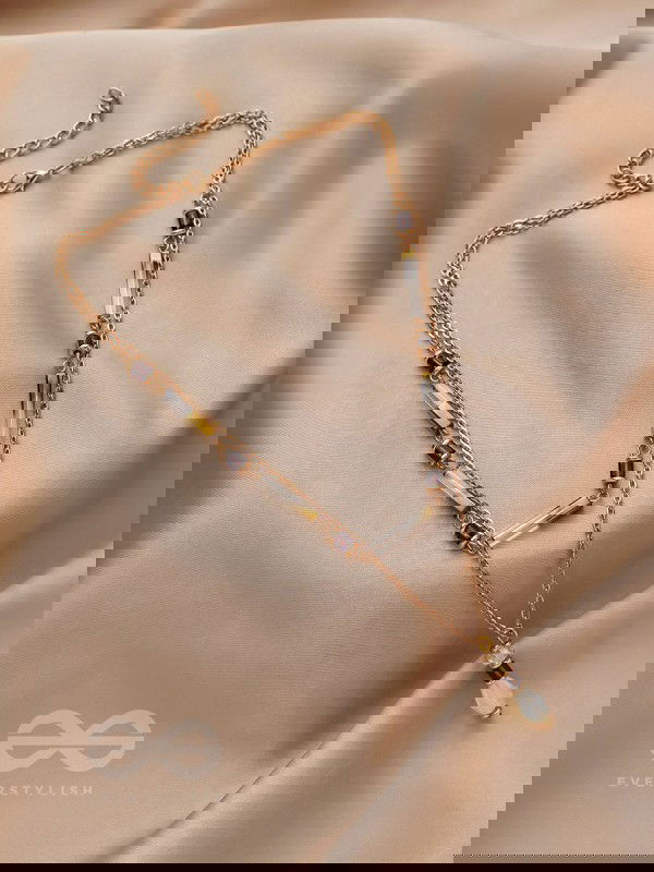 The Glazy Droplet - Golden Layered Necklace With Anti-Tarnish Coating