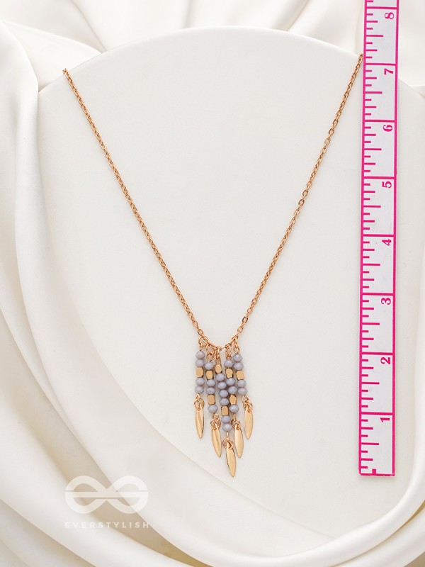 The Splashy Sleet- Golden Embellished Necklace With Anti-Tarnish Coating