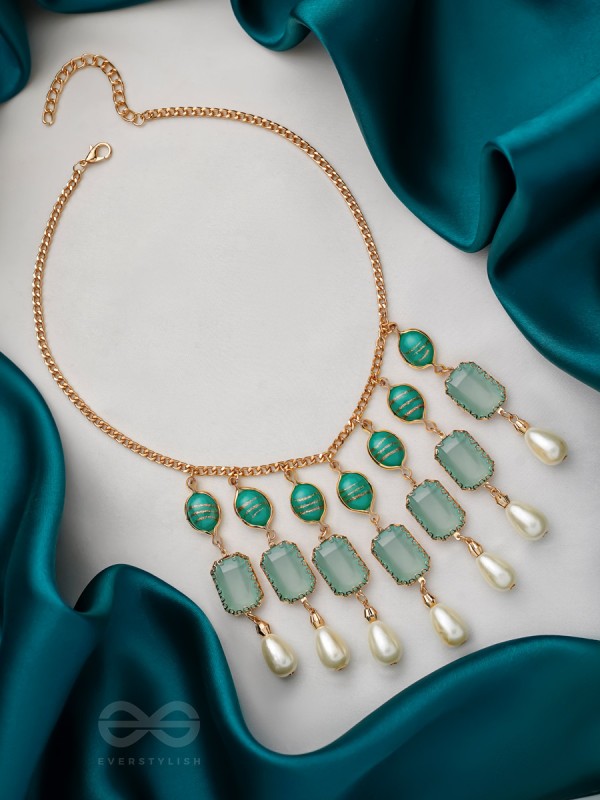 The Royal Grace- Golden Embellished Necklace With Anti-Tarnish Coating