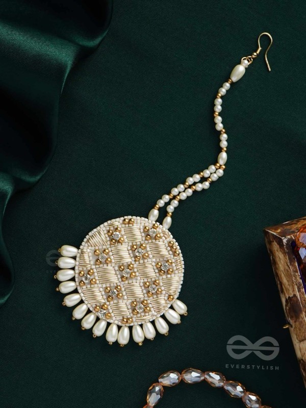 YASTIKA - BEAUTY IN PEARLS - STONE, BEADS AND PEARLS EMBROIDERED MAANGTIKA