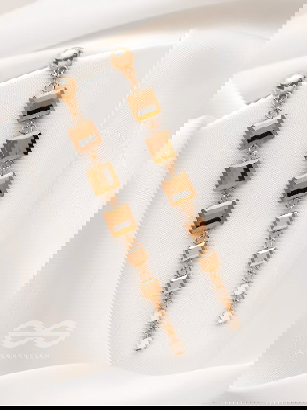 The Party Piece- Golden Embellished Earrings