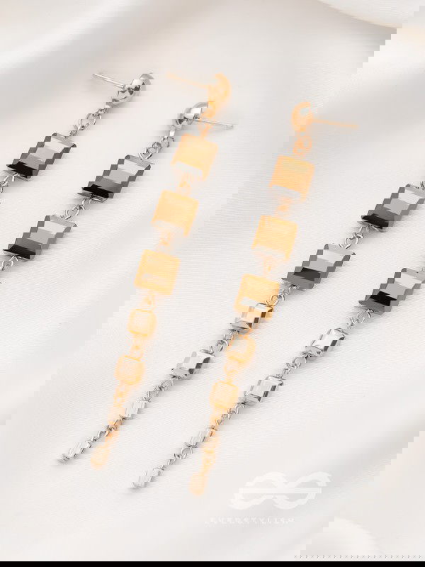 The Party Piece- Golden Embellished Earrings