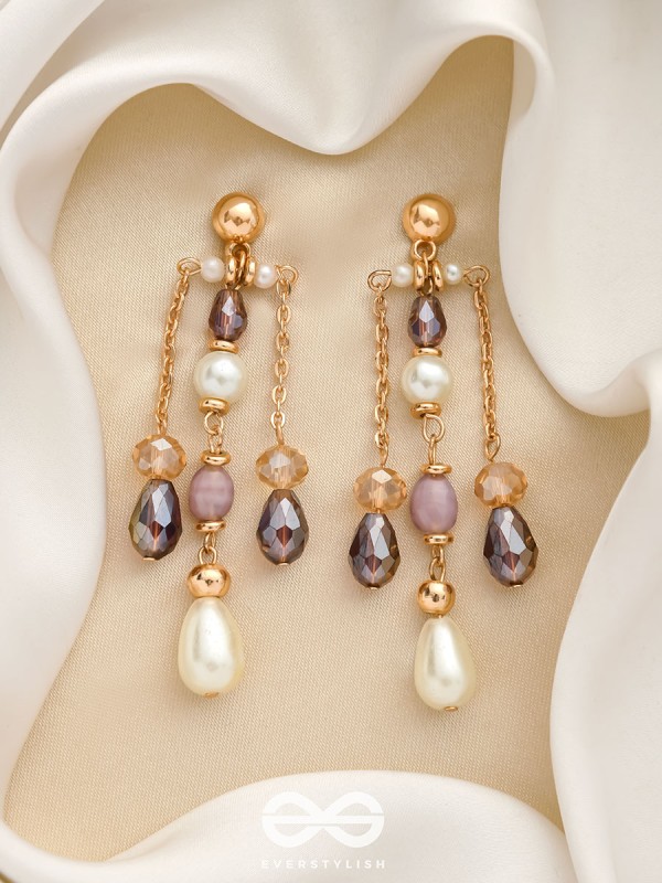 The Crystal Chandelier- Golden Embellished Earrings